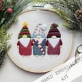 Broderisats för jul, DIY broderisats för nybörjare vuxna, handsömnadssats