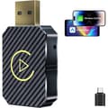 Trådlös CarPlay & Trådlös Android Auto för iPhone. Trådlös Android Auto-adapter. Bluetooth 5.0 5G. Plug & Play. Automatisk anslutning - Guld