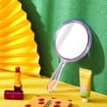 Miniatyrbild 3 av 4: Handtag dubbelsidig sminkspegel lila