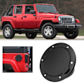 Miniatyrbillede 6 af 8: Sort ABS brændstoftankdæksel passer til Jeep Wrangler JK 2007-2017 biltilbehør