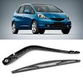 Miniatyrbillede 5 af 8: Sort vinduesviskerarm & bladsæt til bagrude. Passer til Honda JAZZ FIT 2002--2008