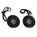 Miniatyrbild 8 av 8: 2 st. Bilhögtalare Diskant Hifi Svart Kompakt Struktur 150W Dome Tweeter med Bas för Alla Bilaudiosystem