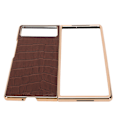 Pikkukuva 2 / 8: Xiaomi MIX Fold 2 -taitettavan puhelimen nahkainen suojakotelo, krokotiilikuvio, naarmuuntumaton, ruskea