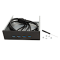 Miniatyrbilde 1 av 8: 5,25 tommers USB 3.0 Frontpanel Hub 4 porter 5 Gbps høy hastighet 19-pinners USB Frontpanel Hub for PC-datamaskin