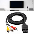 Miniatyrbillede 5 af 8: Standard AV-kabel 5,9 fod lang 3 farver Han Steel Copper Fleksibel Audio- og Videokabel til N64 NGC