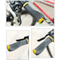 Miniatyrbilde 4 av 4: Sykkelstyre, ergonomisk design sykkelstyre utvidet gummisykkelstyre med aluminiumslegering låsegrep yellow
