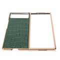 Miniatyrbild 8 av 8: Fällbart Telefonfodral för Xiaomi MIX Fold 2 Nano Läder Krokodilmönster Repskyddande Telefonfodral Grön