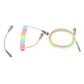 Miniatyrbild 7 av 8: Gaming Keyboard Cable Gradient Färg RGB Ljus Anpassad Mekaniskt Tangentbord Infällbar USB C Spiral Kabel Typ 3