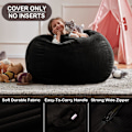 Miniatyrbild 4 av 5: Lazy soffa extra stor sittsäck soffset inomhus lazy recliner lämplig för vuxna och barn