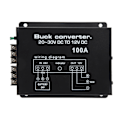 Miniatyrbild 2 av 8: Svart bilströmomvandlare 100A höghållfast övertemperaturskydd DC 24V till 12V omvandlare för bilkylskåp