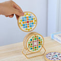 Miniatyrbillede 3 af 4: DlY Mosaik Flise Håndværk, Blandet Farve Glas Mosaik Sæt med Træbrikker til Håndlavede Boligindretningsgaver