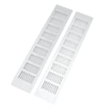 Miniatyrbillede 4 af 8: 2 stk. Luftventilation Ventilationsgitter Aluminiumlegering Rektangulær ventilationsplade til skabe Skoskab Skab 80x400mm
