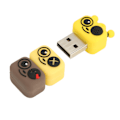 Miniatyrbilde 2 av 8: USB-minnebrikke med PVC-tegning av bie, USB 2.0-standard, Hot Swap, bærbar, for kontor og bedrift, gul, 128 GB