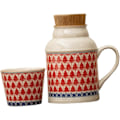 Pikkukuva 1 / 5: Keraaminen savi lasinen vesipullo setti retro design vesipullo korkki gallonan kannu kodin veden säilytysastia vesipullo