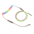Miniatyrbild 5 av 8: Gaming Keyboard Cable Gradient Färg RGB Ljus Anpassad Mekaniskt Tangentbord Infällbar USB C Spiral Kabel Typ 3