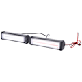 Miniatyrbilde 6 av 8: 1 par rødblå nødstrobelys LED-blink Politi lys DC 12V-24V for motorsykler Biler UTV ATV Lastebiler