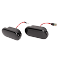 Miniatyrbilde 5 av 8: 1 par LED Side Marker Lys Svart Vanntett Høy Lysstyrke Side Marker Lys Blinklysutskifting for Bil