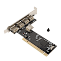 Miniatyrbilde 1 av 8: PCI til USB2.0 Intern Utvidelseskort 5 Port 480Mbps Plug and Play 4 Eksterne 1 Intern PCI Utvidelse til USB Adapter Hub