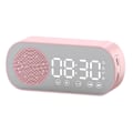 Miniatyrbild 1 av 8: Bluetooth Högtalarklocka Multifunktionell Smart Digital Spegel Väckarklocka för Hem Skola Kontor Engelsk Version Z7 Rosa