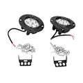 Miniatyrbilde 2 av 8: 5 tommers rund frontlysknapp med integrert LED-lampe 6000K 6000LM høy lysstyrke IP67 vanntett