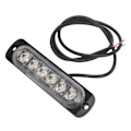 Miniatyrbillede 5 af 8: Blitzlys nødblinkende advarselssignallampe 12V 6LED gul belysning til lastbil bil motorcykel