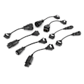 Miniatyrbillede 5 af 8: 8 stk. Truck OBD2 Connector Forlængerkabler Auto Diagnostic Tool Fuld Sæt Sort DC 12V