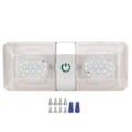 Miniatyrbilde 1 av 8: RV-tak Dobbel Leselys Touch-knapp Trinnløs 48 LED-lamper IP50 Vanntett Justerbar for Campere Tilhengere