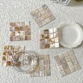 Miniatyrbilde 4 av 5: 1 stk skjellmosaikkflis egnet for hjemmedekorasjon smykker øredobber halskjede fotografering rekvisitter kaffefarge