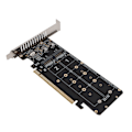 Miniatyrbillede 7 af 8: PCIE X16 til M.2 M KEY Udvidelseskort NVMEx4 SSD 2U Server RAID Array Udvidelseskort med LED-indikator