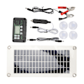 Miniatyrbilde 2 av 8: RV Solcellepanelsett 30W polysilisium PET batteriladerpanel med 50A ladespenningskontroll for hytter Båter Marines