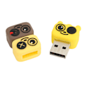 Miniatyrbillede 7 af 8: Flashdrev PVC Tegneserie Bi Stil USB 2.0 Standard Hot Swap Bærbar USB-hukommelse til Kontor Forretning Gul 128GB