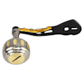 Miniatyrbillede 5 af 8: Fiskespøllehåndtag i Aluminiumlegeret, Anti-Slip, Ergonomisk Udskiftning af Baitcasting-Spøllehåndtag, Ruthenium og Guld