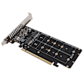 Miniatyrbillede 6 af 8: PCIE X16 til M.2 M KEY Udvidelseskort NVMEx4 SSD 2U Server RAID Array Udvidelseskort med LED-indikator