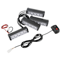 Miniatyrbilde 2 av 8: 12V24V Bil Mellomnett Blinklys 15W IP67 Vanntett 6000K Universal Strobe 16 LED-blinklys for Bil