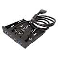 Miniatyrbild 2 av 8: USB-frontpanel USB 3.0 med 4 portar Stabil överföring Stöder snabbkoppling 3,5 tum frontpanel för datorchassi