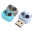 Miniatyrbilde 3 av 8: USB-minnebrikke med tegneseriebie-design, PVC, USB 2.0-standard, Hot Swap, bærbar, for kontor og bedrift, blå, 64 GB