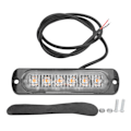 Miniatyrbillede 1 af 8: Blitzlys nødblinkende advarselssignallampe 12V 6LED gul belysning til lastbil bil motorcykel