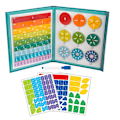 Miniatyrbilde 1 av 4: Magnetiske brøk-læringsleker for barn, matematikk, tre-brøkboksett, undervisningshjelpemidler for menighet, aritmetisk læring, pedagogiske leker