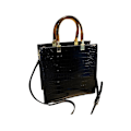 Miniatyrbillede 3 af 4: Kvinders håndtasker i krokodilleskind, clutch tasker, crossbody tasker, skuldertasker, tote bags, luksusmode (sort) black