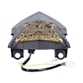 Miniatyrbillede 7 af 8: Motorcykel LED Baglygte Samling Bagerste Positionsblinklys Indikator Modificering Passer til KAWASAKI NINJA650 2017‑2019 Guld