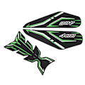 Pikkukuva 3 / 8: 3 kpl polttoainesäiliön tarrasuoja liukuestetyyny sopii Kawasaki Z400 NINJA 400 Green -malliin