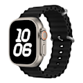 Pikkukuva 1 / 4: Merihenkinen silikoniranneke Apple Watch Series 10 Ultra 9 8 7 SE 6 5 4 3 2 1 46mm 49mm 45mm 44mm 42mm -kelloille, hengittävä pehmeä ranneke
