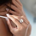 Miniatyrbillede 4 af 5: Unisex angstreducerende ringe roterbar stresslindring spinning fidget ring gave