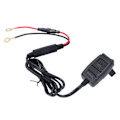 Miniatyrbilde 6 av 8: Motorsykkellader QC3.0 Dobbel USB Vanntett Strømforsyningsadapter med Voltmeter På/Av-bryter