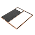Pikkukuva 4 / 8: Xiaomi MIX Fold 2 -taitettavan puhelimen nahkainen suojakotelo, krokotiilikuvio, naarmuuntumaton, musta