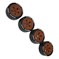 Miniatyrbilde 6 av 8: 4 stk 1/7 RC Bil Dekk Svart og Kaffe RC Bil Gummi Dekksett for ARRMA for INFRACTION for FELONY Flat Sports Car