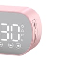 Miniatyrbild 5 av 8: Bluetooth Högtalarklocka Multifunktionell Smart Digital Spegel Väckarklocka för Hem Skola Kontor Engelsk Version Z7 Rosa