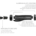 Miniatyrbilde 2 av 4: Sykkelstyre, ergonomisk design sykkelstyre utvidet gummisykkelstyre med aluminiumslegering låsegrep black