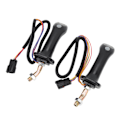Miniatyrbillede 4 af 8: 2 stk. 3-knaps Gravemaskine Joystick Greb 6-polet Aluminium Legering til Doosan DH DX150 215 225 300 370‑9C