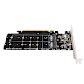 Miniatyrbillede 3 af 8: PCIE X16 til M.2 M KEY Udvidelseskort NVMEx4 SSD 2U Server RAID Array Udvidelseskort med LED-indikator